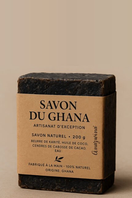 savon noir ghana purifiant naturel antitache pour la peau